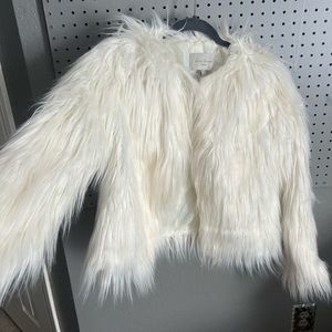 White Faux Fur Coat